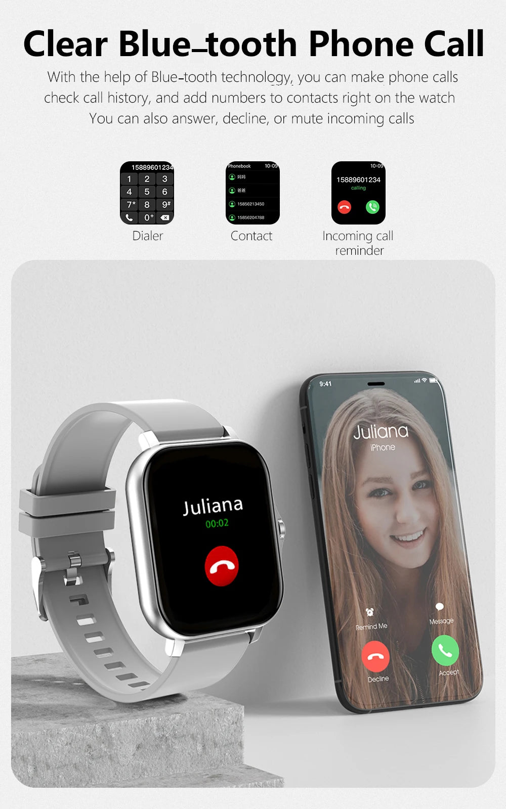 1,83 ''Sport Smart Uhr Fitness Uhr Gesundheit Monitor Wasserdichte Smartwatch Drahtlose Anruf Uhren für Männer Frauen IOS Android 2025
