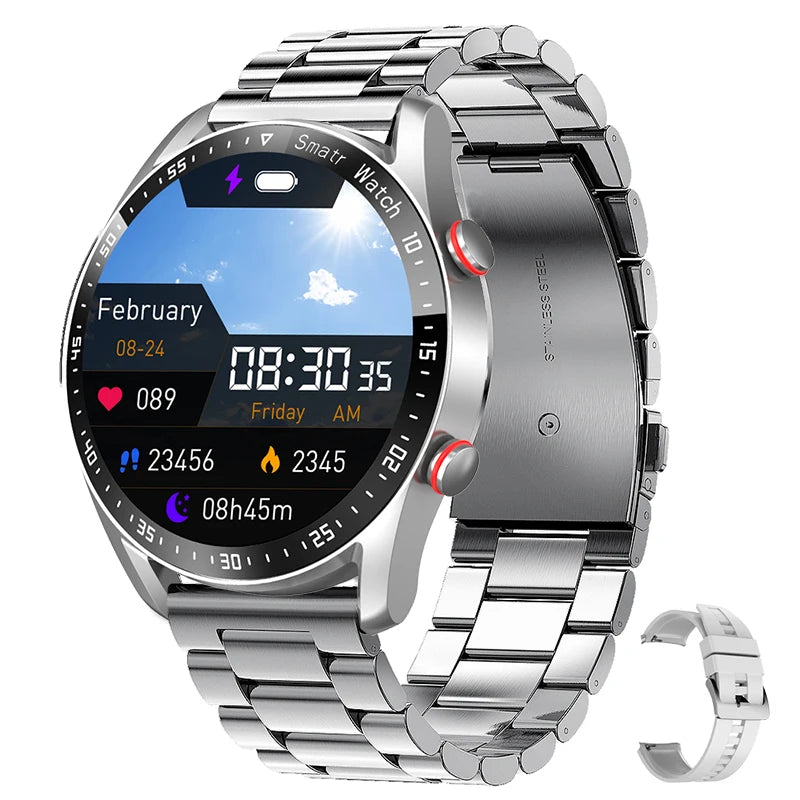 Sport-Smartwatch für Herren und Damen HD-Bildschirm EKG+PPG Bluetooth-Anruf GPS-Tracker Herzfrequenzmesser IP68 Wasserdicht SmartWatch 2026 Neu