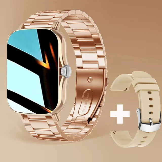LAXASFIT 2025, neue Herren-Smartwatch, Geschenk für Damen, voller Touchscreen, Sport-Fitness-Uhr, Bluetooth-Anruf, Smartwatch