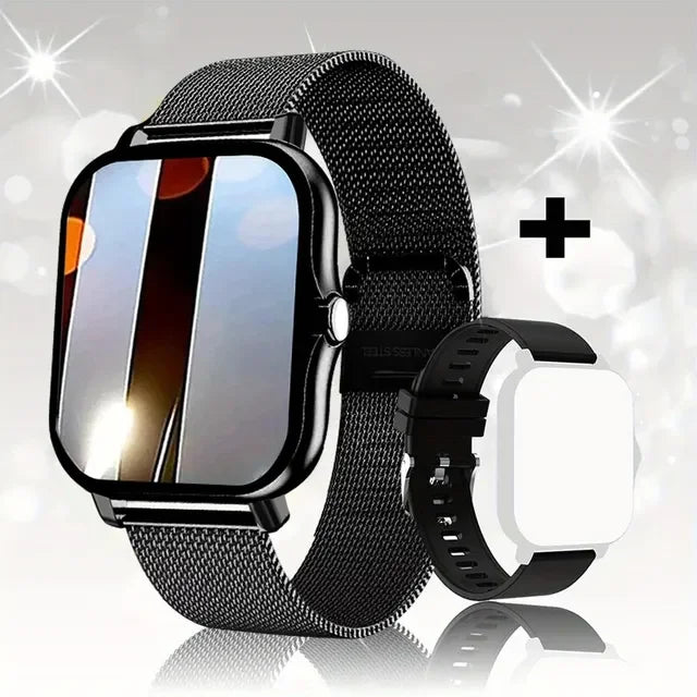1,83 ''Sport Smart Uhr Fitness Uhr Gesundheit Monitor Wasserdichte Smartwatch Drahtlose Anruf Uhren für Männer Frauen IOS Android 2025