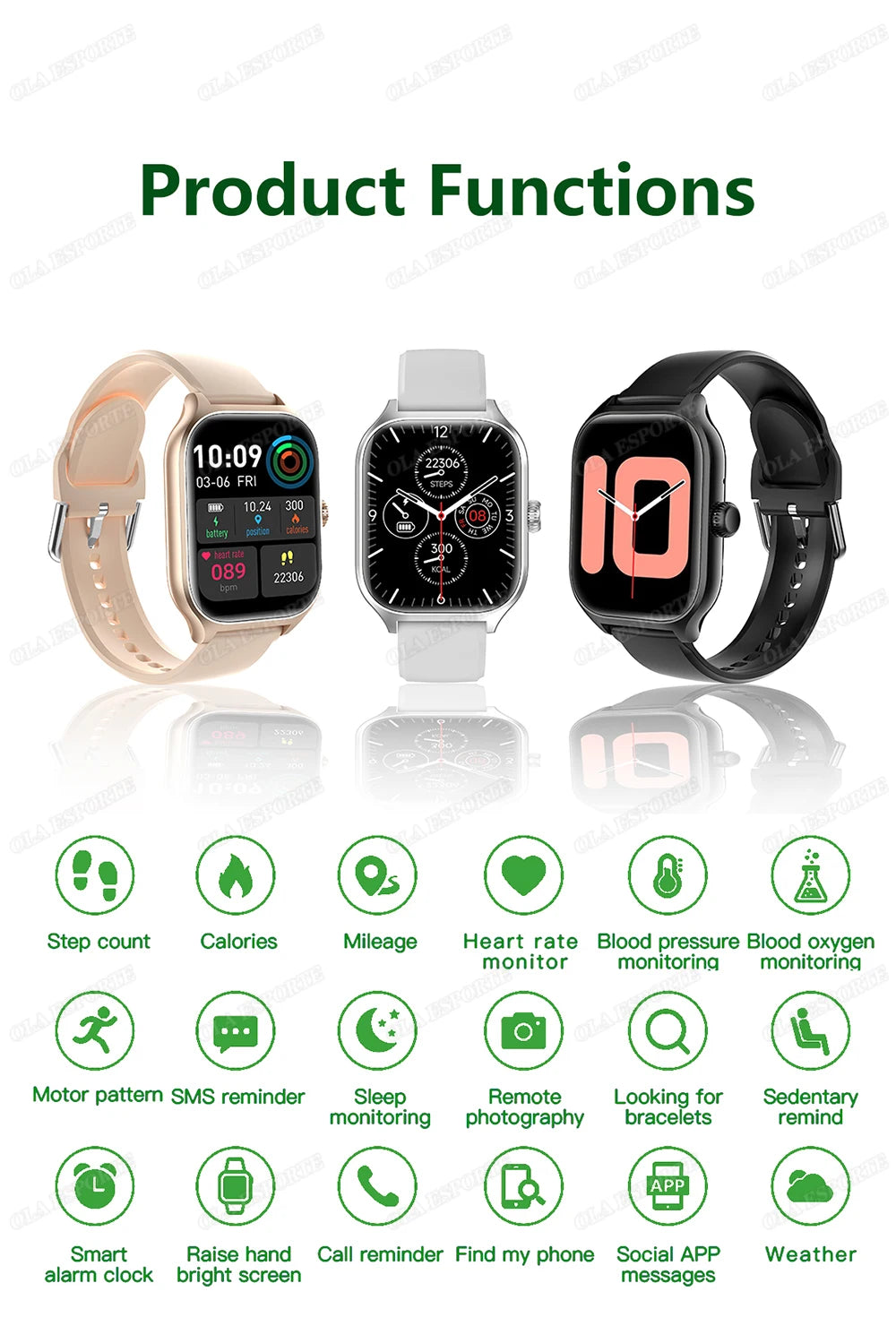 2026 Smartwatch Android iOS Telefon 2,01 Zoll Farbdisplay Bluetooth Anrufannahme Fitness-Uhr Tracker Smartwatch für Damen und Herren Neu
