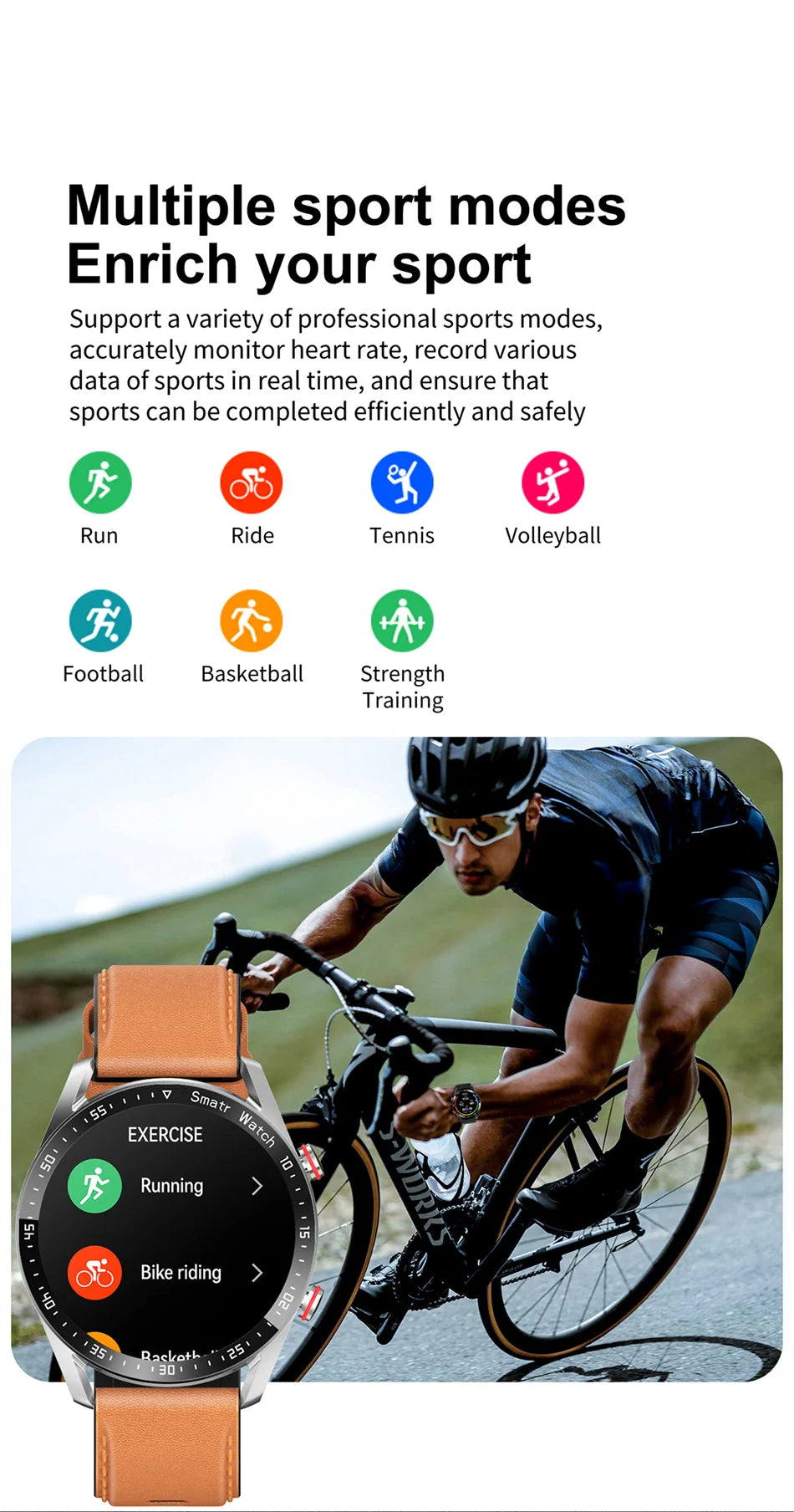 Sport-Smartwatch für Herren und Damen HD-Bildschirm EKG+PPG Bluetooth-Anruf GPS-Tracker Herzfrequenzmesser IP68 Wasserdicht SmartWatch 2026 Neu