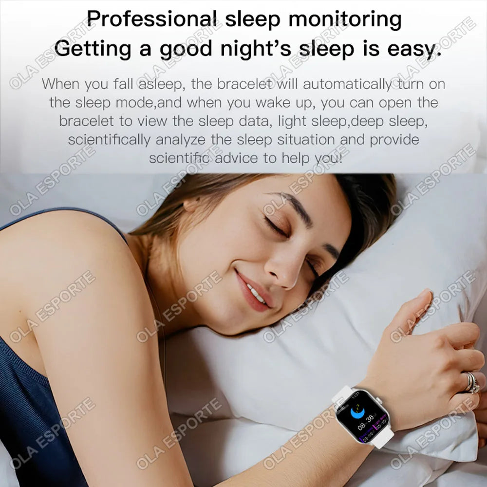 2026 Smartwatch Android iOS Telefon 2,01 Zoll Farbdisplay Bluetooth Anrufannahme Fitness-Uhr Tracker Smartwatch für Damen und Herren Neu