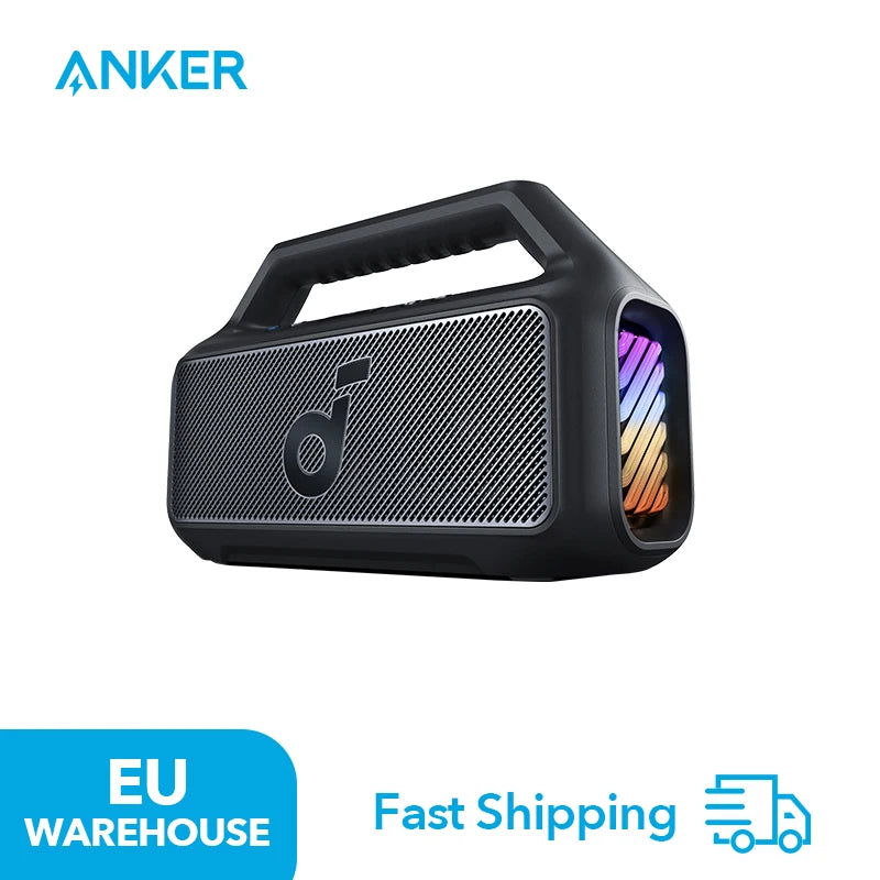 (EU stock) soundcore Boom 2 Outdoor Lautsprecher, 80W, BassUp 2.0, 24h Akku, IPX7 wasserdicht, schwimmt, LED-Licht, Subwoofer