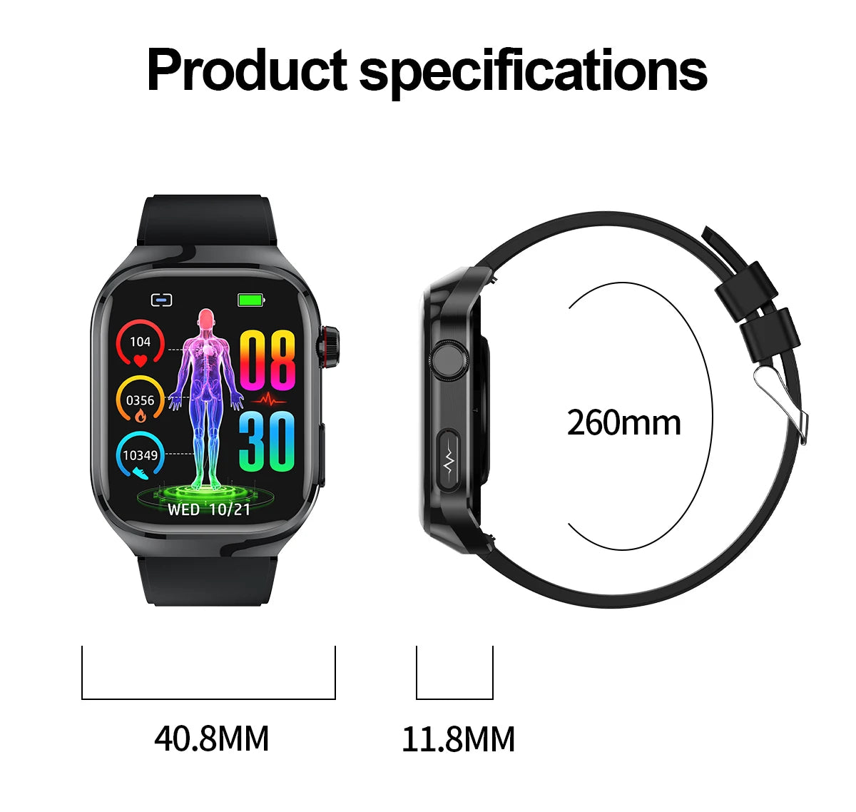 2025 neue Micro Körperliche Untersuchung Smart Uhr Für Männer Harnsäure Körper Fett Fünf Orgel Gesundheit Uhren Bluetooth Anruf SmartBracelet