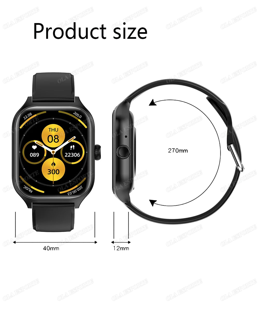 2026 Smartwatch Android iOS Telefon 2,01 Zoll Farbdisplay Bluetooth Anrufannahme Fitness-Uhr Tracker Smartwatch für Damen und Herren Neu