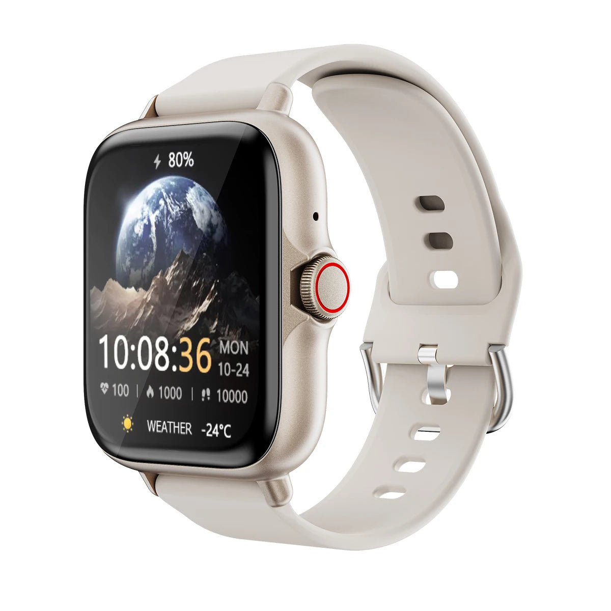 1,83'' wasserdichte Smartwatch mit Nachricht, Antwort, Anruf, Schlafüberwachung, Sport, Schrittzähler, Informationswarnungen für iPhone und Android
