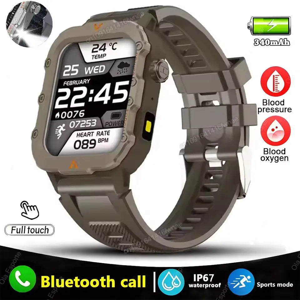 2026 Neue Robuste Militär-GPS-Smartwatch für Herren Bluetooth-Anruf Gesundheitsüberwachung Sport 5ATM Wasserdichte Smartwatches Mann Pk HW12