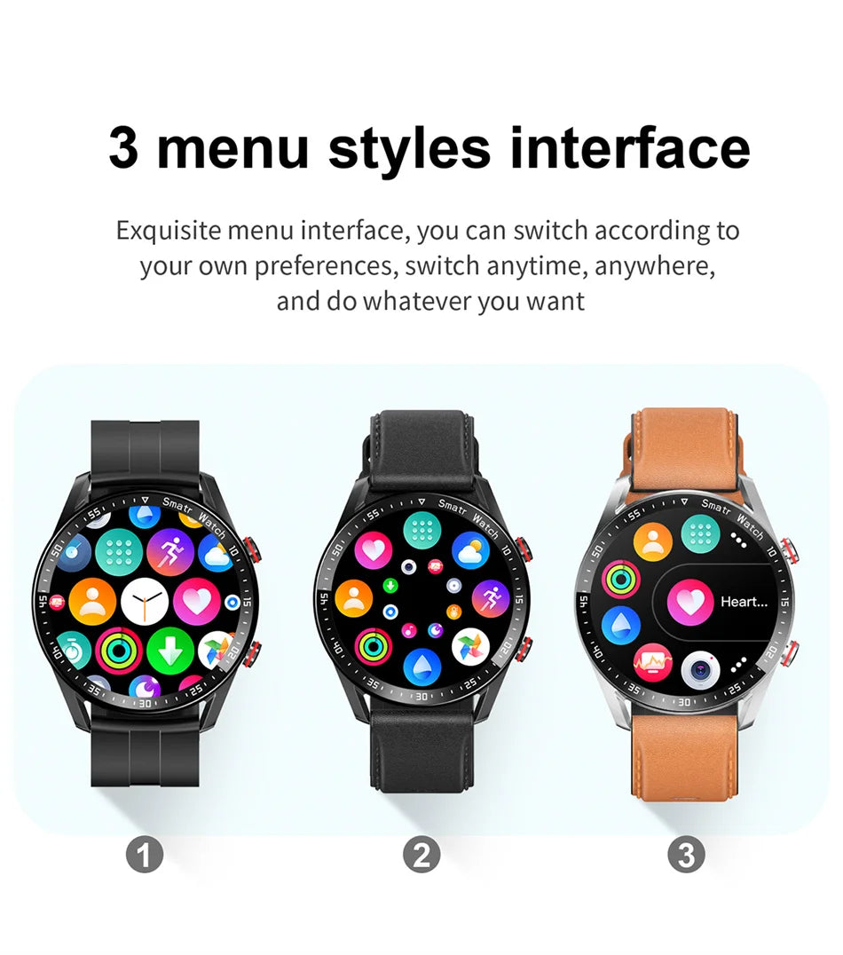 Sport-Smartwatch für Herren und Damen HD-Bildschirm EKG+PPG Bluetooth-Anruf GPS-Tracker Herzfrequenzmesser IP68 Wasserdicht SmartWatch 2026 Neu