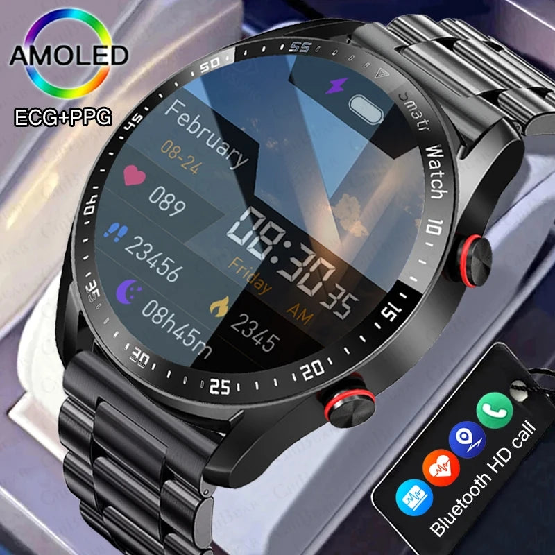 Sport-Smartwatch für Herren und Damen HD-Bildschirm EKG+PPG Bluetooth-Anruf GPS-Tracker Herzfrequenzmesser IP68 Wasserdicht SmartWatch 2026 Neu